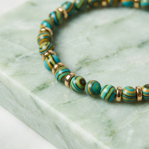 Striped Turquoise Scarf Bracelets