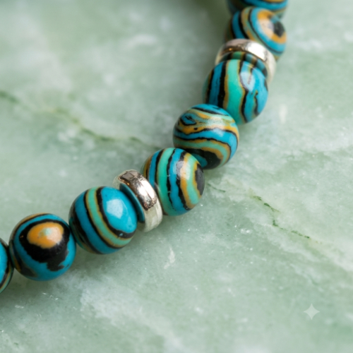 Striped Turquoise Scarf Bracelets