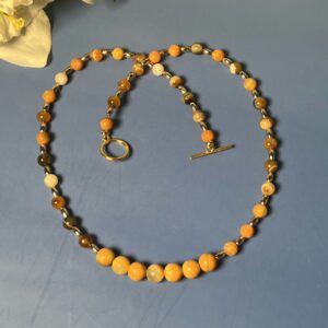 Contemporary Bumblebee Agate Necklaces
