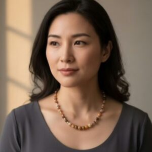 Contemporary Bumblebee Agate Necklaces