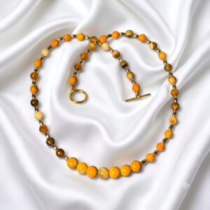 Contemporary Bumblebee Agate Necklaces