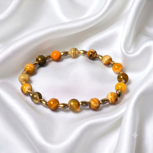 Contemporary Bumblebee Agate Bracelets