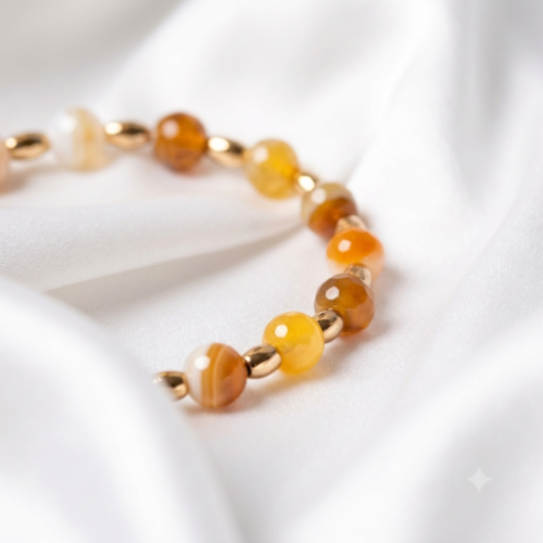 Contemporary Bumblebee Agate Bracelets