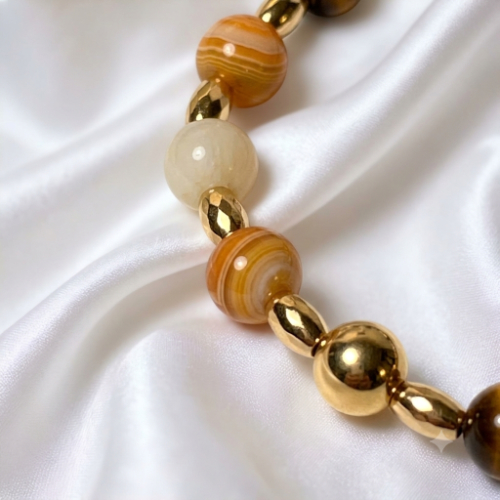 Contemporary Bumblebee Agate Bracelets