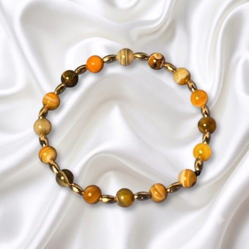 Contemporary Bumblebee Agate Bracelets