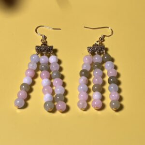 Powder Morganite Chandelier Earrings