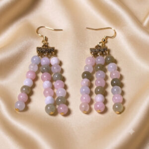 Powder Morganite Chandelier Earrings