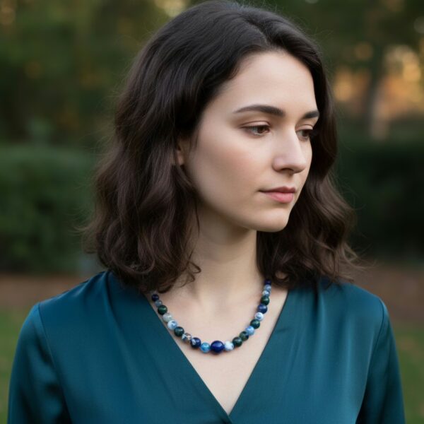 Lapis and Dragon Necklaces