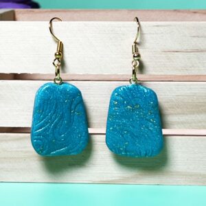 Teal Trapezoidal Earrings