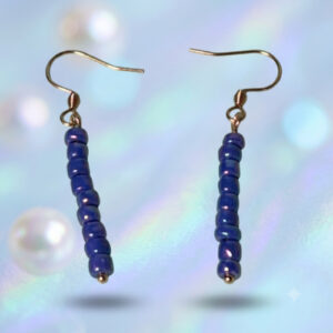 Iridescent Purple Drop Earrings