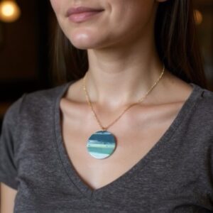 Abstract Horizon Pendant Necklaces