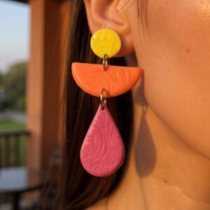 Colorful Curves Dangle Earrings