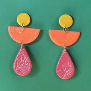 Colorful Curves Dangle Earrings