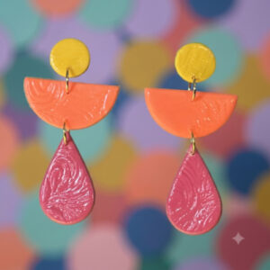 Colorful Curves Dangle Earrings