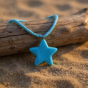 Blue Turquoise Star Necklaces