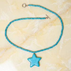 Blue Turquoise Star Necklaces