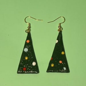 Abstract Christmas Tree Earrings