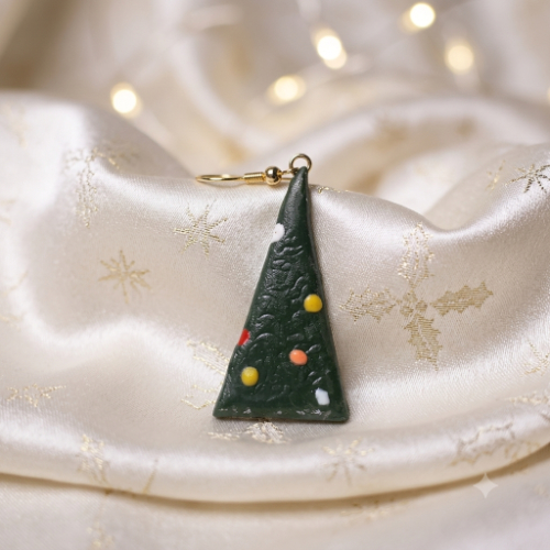Abstract Christmas Tree Earrings