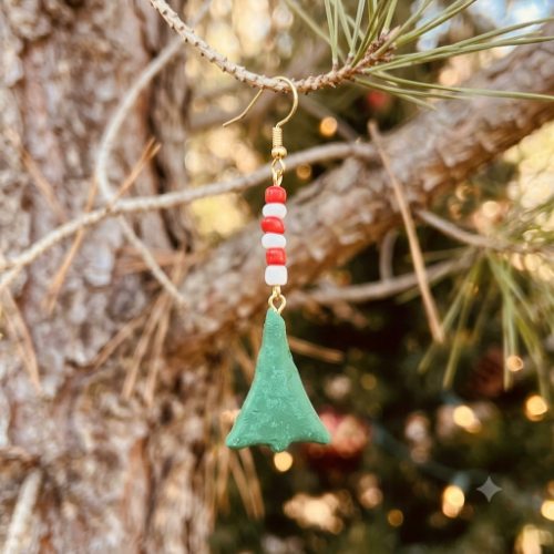 Christmas Tree Dangle Earrings