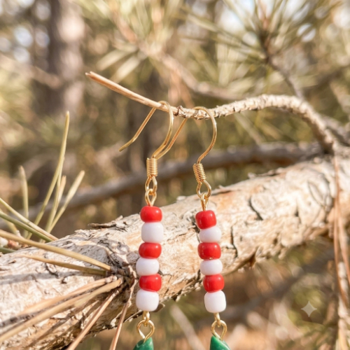 Christmas Tree Dangle Earrings