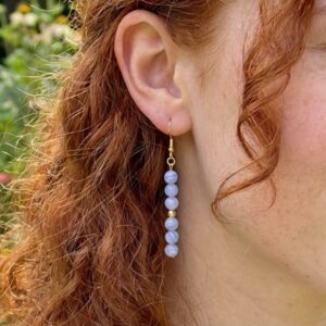 Luxurious Purple Agate Earrings