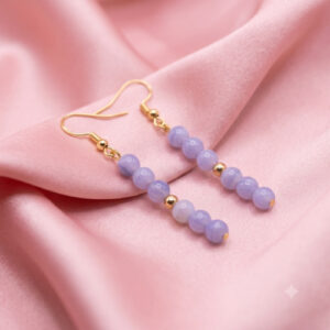 Luxurious Purple Agate Earrings