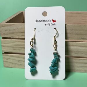 Turquoise Chip Dangle Earrings
