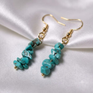 Turquoise Chip Dangle Earrings