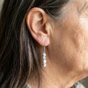 White Turquoise Drop Earrings