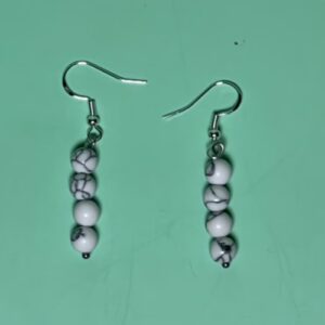 White Turquoise Drop Earrings