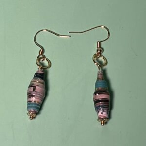Slim Paper Bead Earrings