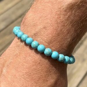 Polished Turquoise Stretch Bracelets