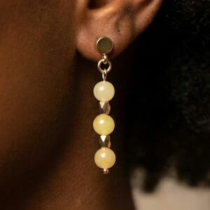Honey Calcite Drop Earrings