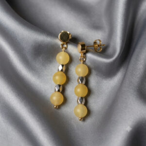 Honey Calcite Drop Earrings