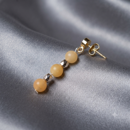Honey Calcite Drop Earrings