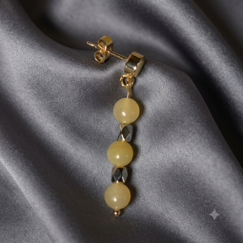 Honey Calcite Drop Earrings