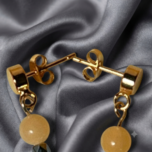 Honey Calcite Drop Earrings