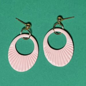 Pink Bohemian Clay Earrings