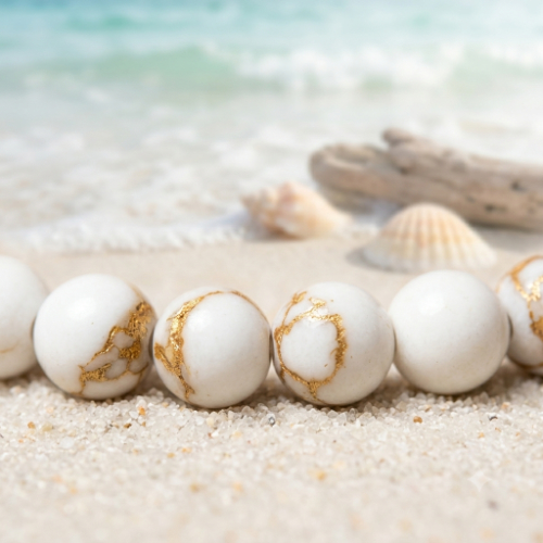 Petite Spun Howlite Bracelets