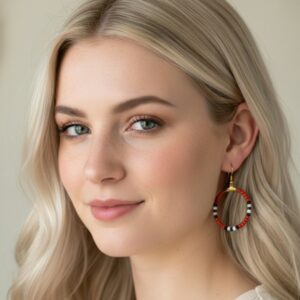 Spiritual Tricolor Bead Earrings