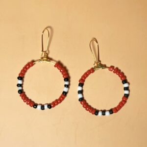 Spiritual Tricolor Bead Earrings