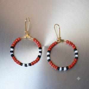 Spiritual Tricolor Bead Earrings