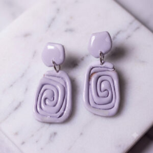 Lavender Boho Swirls Earrings