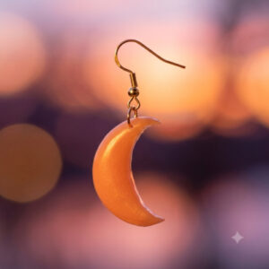 Crescent Moon Drop Earrings