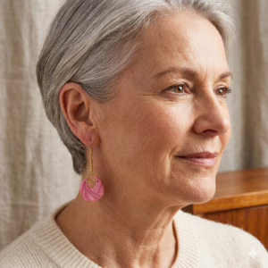 Pink Petals Drop Earrings