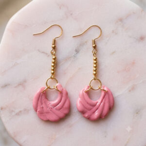 Pink Petals Drop Earrings