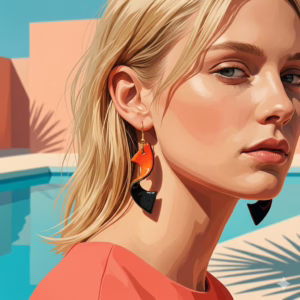 Orange Bohemian Twist Earrings