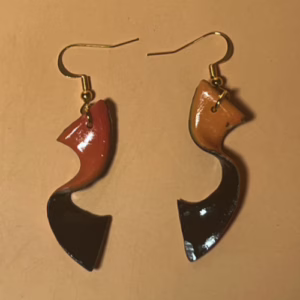 Orange Bohemian Twist Earrings