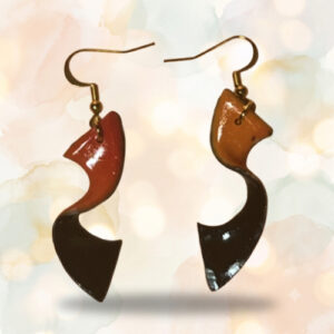 Orange Bohemian Twist Earrings