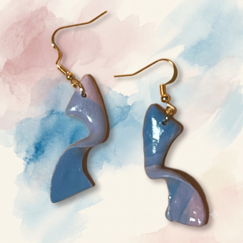 Blue Bohemian Twist Earrings